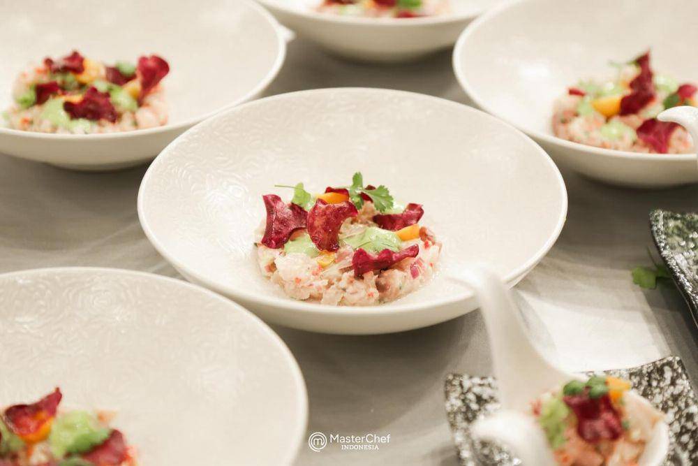 Potret hamachi gohu with kemangi aioli ala Belinda MasterChef Indonesia Season 11 (instagram.com/belinda.mci11)