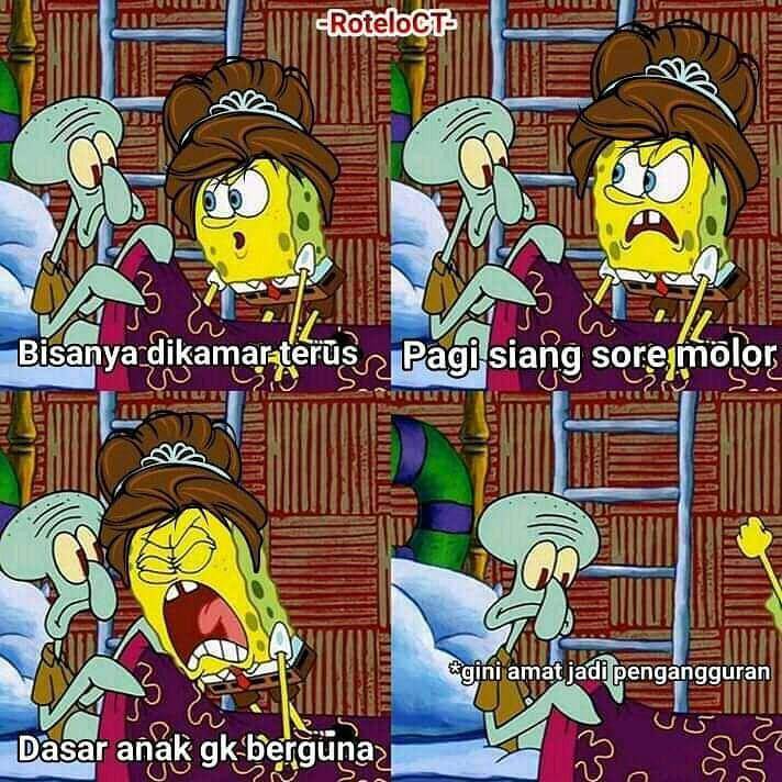 Meme menganggur (instagram.com/komplek.jenaka)