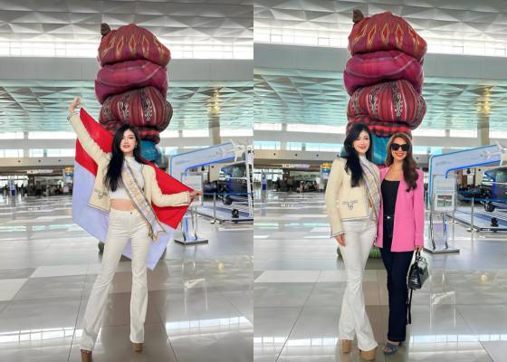 Potret Keberangkatan Wakil Indonesia Cindy Inanto ke Miss Earth 2023 (Instagram.com/dpidamuofficial)