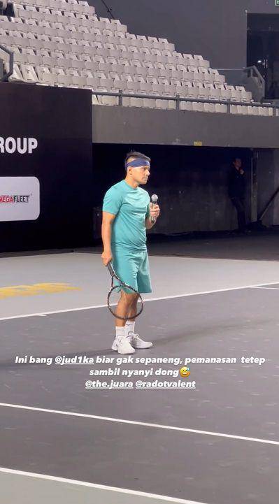 potret Judika dan Duma jajal lapangan sebelum tanding The Juara (instagram.com/jebreeetmedia)