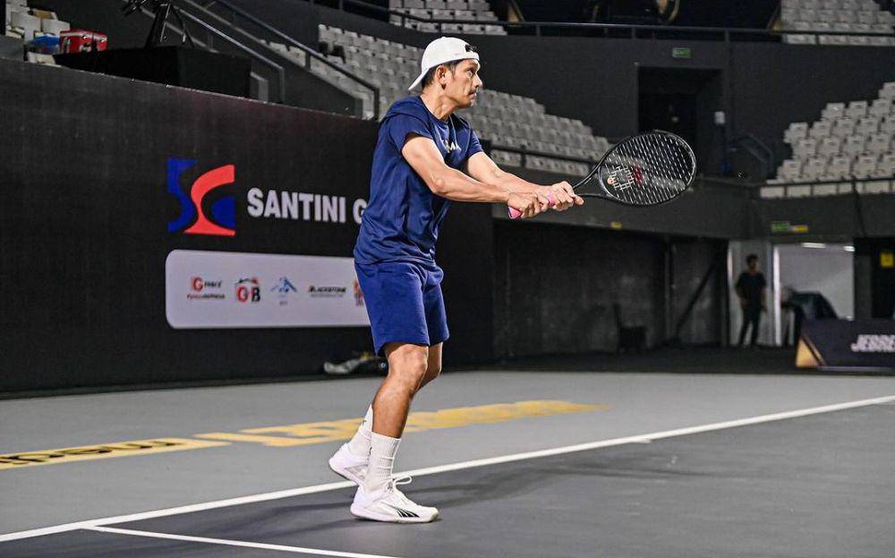 potret Ibnu Jamil dan Ririn Ekawati jajal lapangan sebelum tanding The Juara (instagram.com/jebreeetmedia)