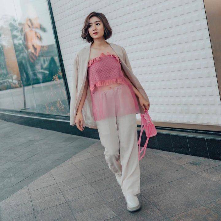 Outfit pink Febby Rastanty (Instagram.com/febbyrastanty)