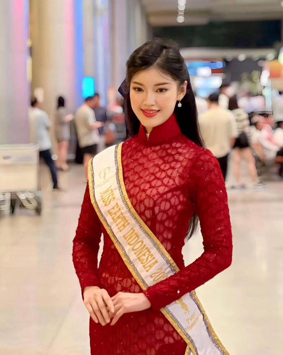 Potret Keberangkatan Wakil Indonesia Cindy Inanto ke Miss Earth 2023 (Instagram.com/mahakaryadutapesonaindonesia)
