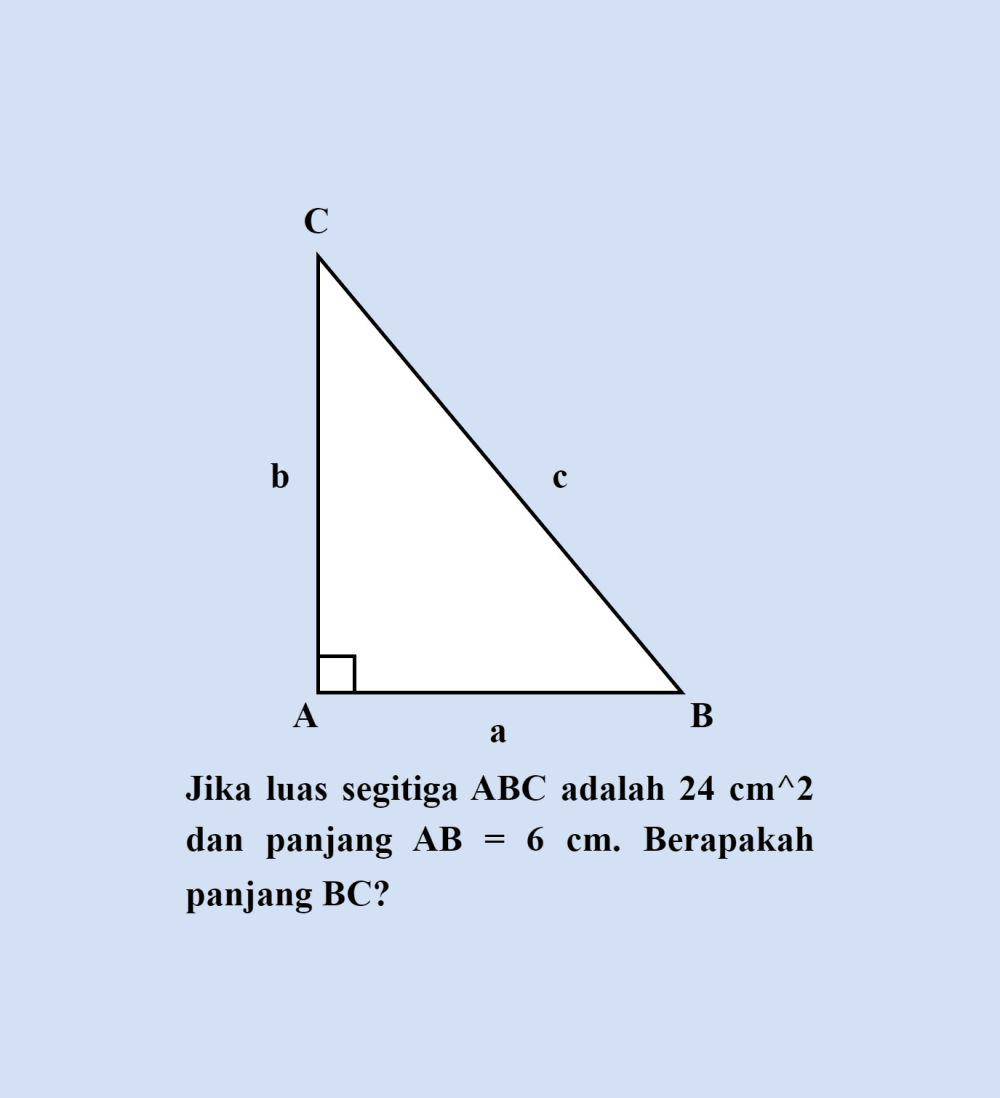 contoh soal segitiga siku-siku dan pembahasannya (dok. pribadi/Millata Tasyakhanifa)
