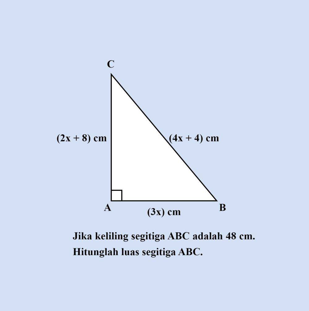 contoh soal segitiga siku-siku dan pembahasannya (dok. pribadi/Millata Tasyakhanifa)
