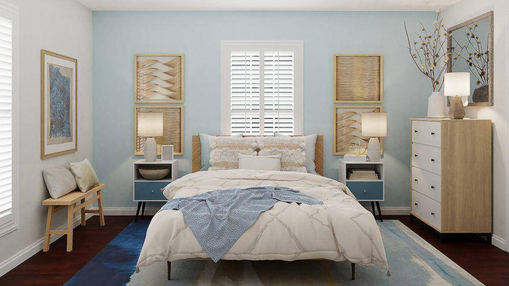 Inspirasi warna earth tone pada dinding kamar tidur (unsplash.com/spacejoy)