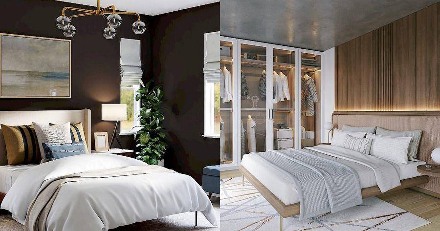 Inspirasi warna earth tone pada dinding kamar tidur (unsplash.com/backbone_visuals//spacejoy)