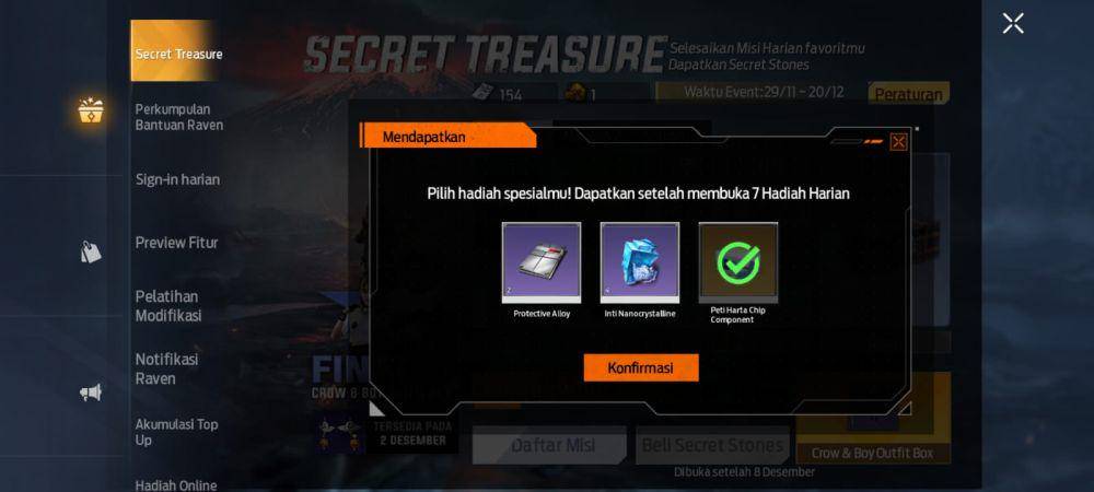 event Secret Treasure Undawn (dok. Tencent Games/Undawn)