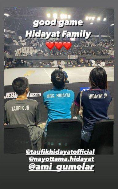 Ami Gumelar dukung Taufik Hidayat (Instagram.com/taufikhidayatofficial)