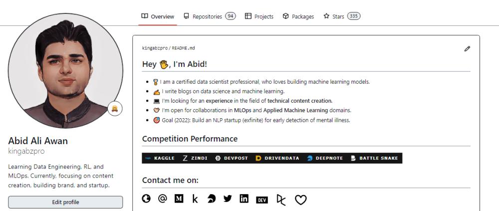 ilustrasi about me dalam portofolio data science (kdnuggets.com)