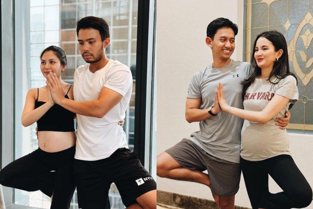 Potret 8 Pasangan Artis Ikut Kelas Prenatal Yoga Jamilatus Sa'diyah