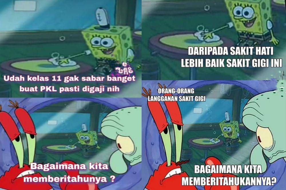 meme SpongeBob (instagram.com/temansantuy05 | instagram.com/memecomic.id)