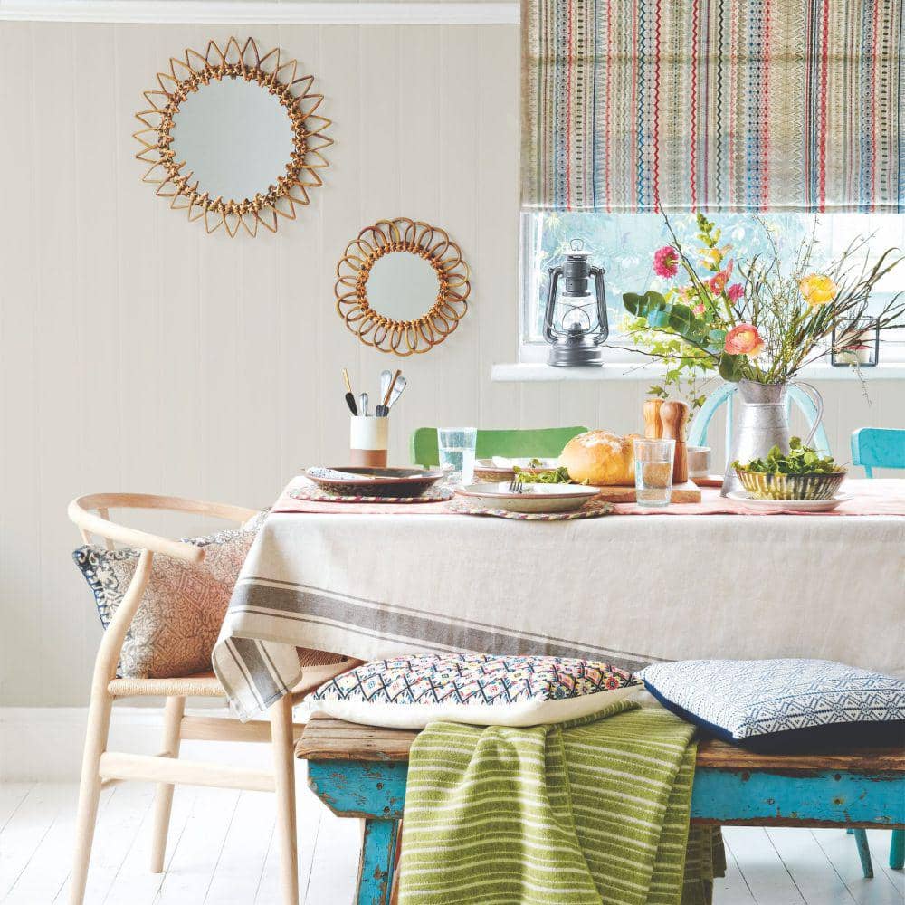 ilustrasi penempatan cermin di ruang makan (idealhome.co.uk)