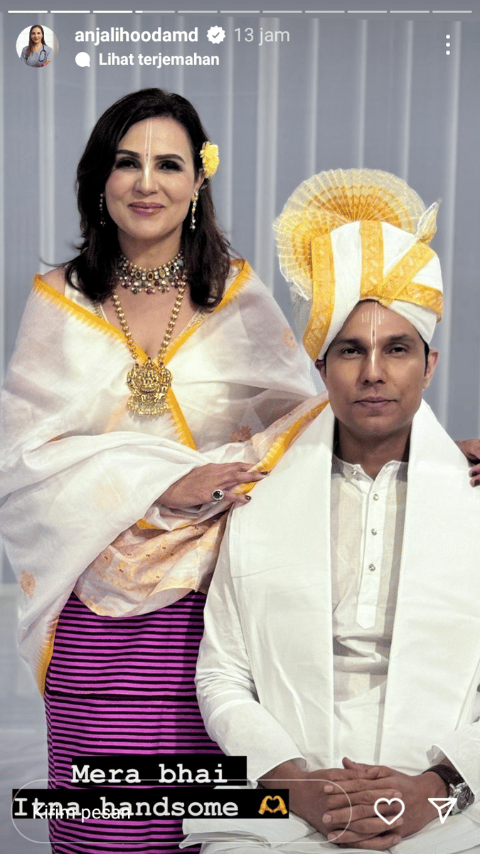 pernikahan Randeep Hooda (instagram.com/anjalihoodamd)