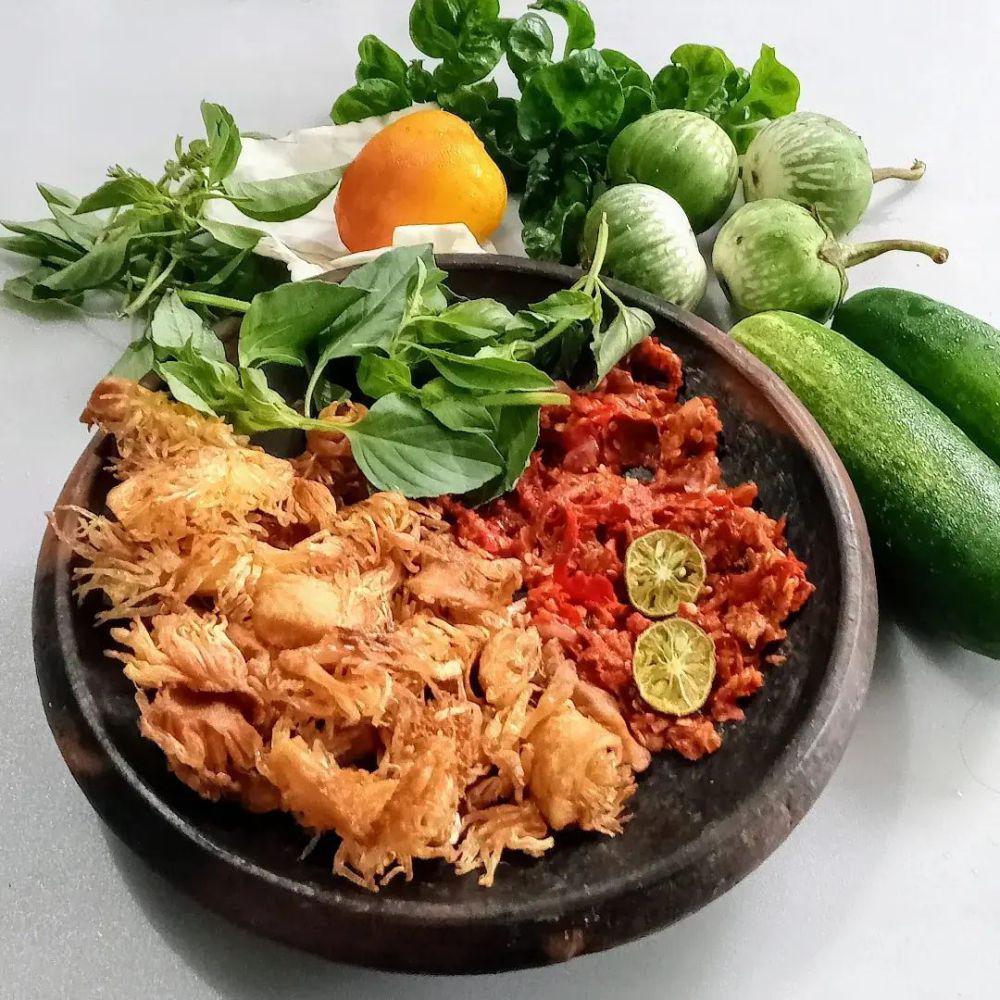 Resep Sambal Mandai Geprek, seperti Empal Daging Goreng