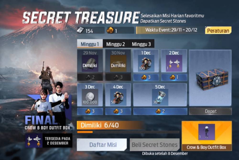 event Secreet Treasure Undawn (dok. Tencent Games/Undawn)