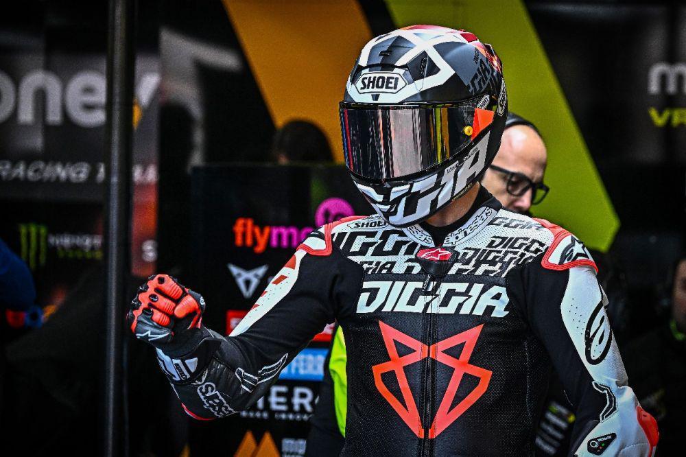 Pembalap VR46, Fabio Di Giannantonio, saat mengaspal di tes pascamusim Valencia, Selasa (28/11/2023) (dok. VR46 Racing Team)