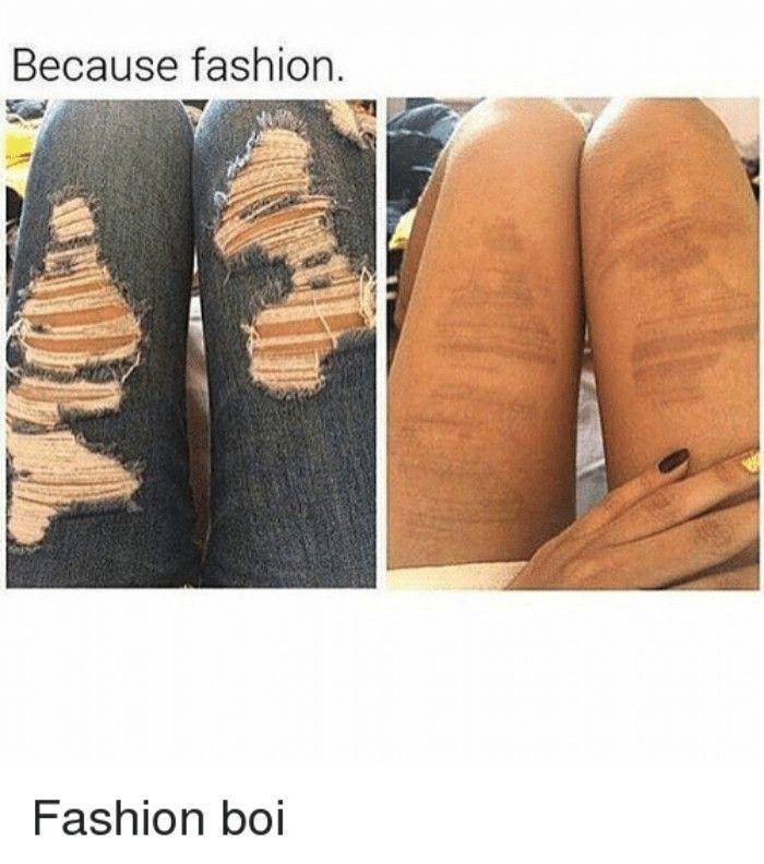Seseorang memakai ripped jeans (boredpanda.com)