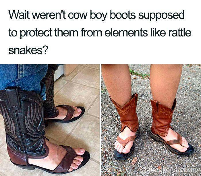 Sepatu boots nyeleneh (boredpanda.com)