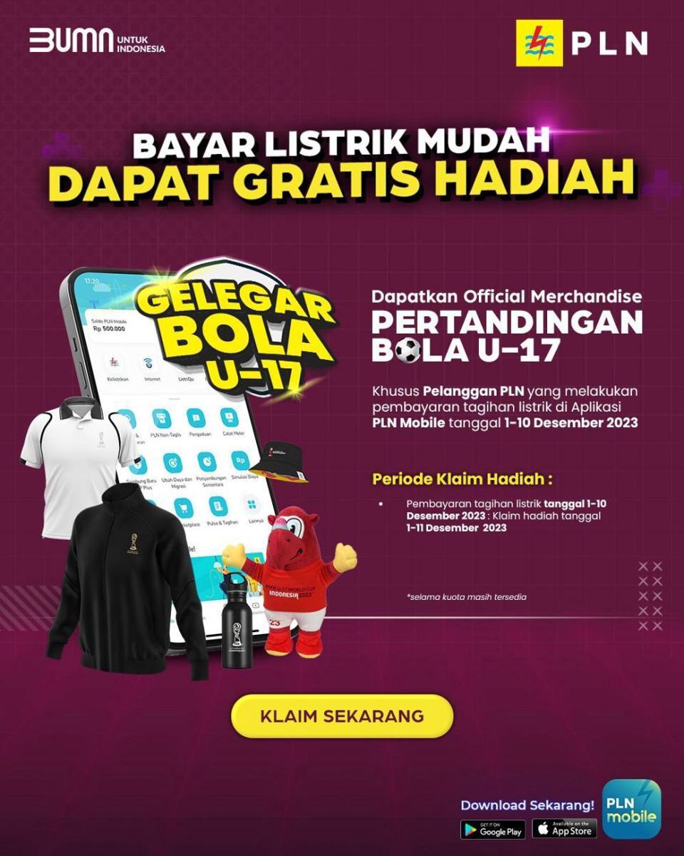 Modal Bayar Listrik, Dapat Official Merchandise FIFA World Cup U-17