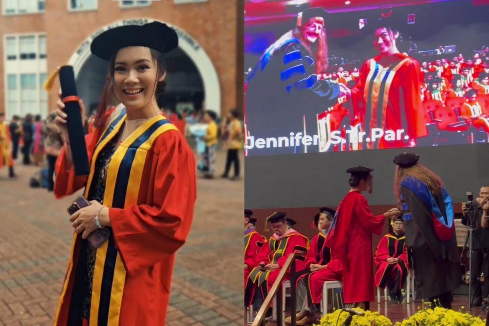 7 Momen Wisuda Jennifer Eve, Resmi Jadi Sarjana Pariwisata!