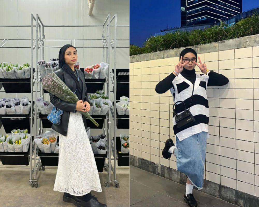 7 Referensi Outfit Nuansa Monokrom ala Adya Asyra, Ceria!