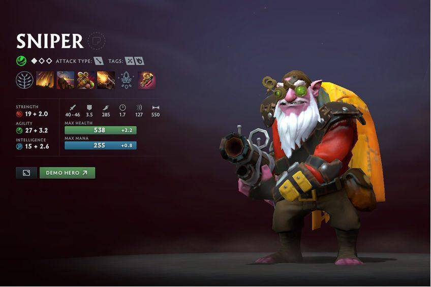Hero Sniper (dok. Valve/Dota 2)