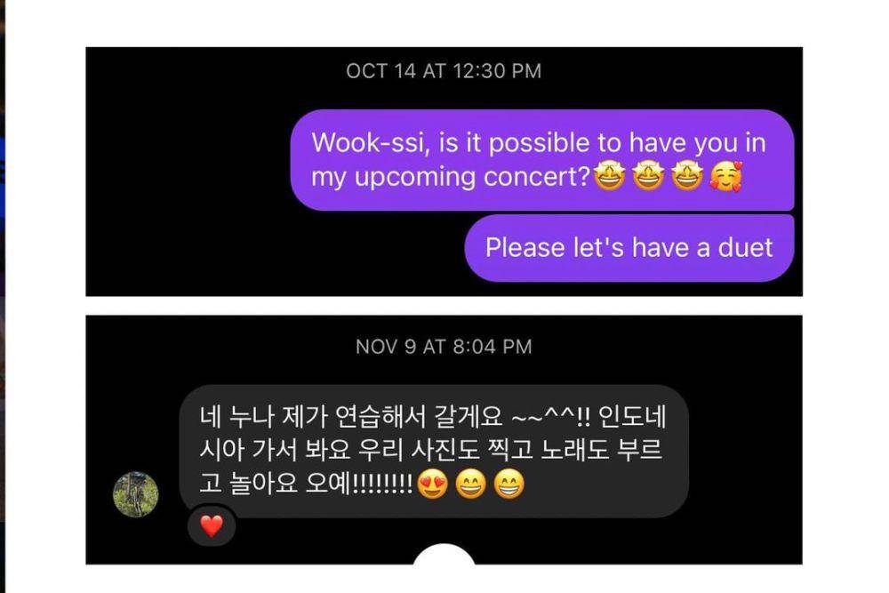 potret Rossa ajak Ryeowook jadi bintang tamu di konsernya (instagram.com/itsrossa910)