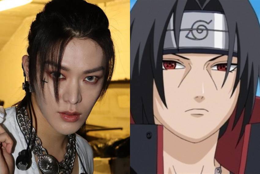 potret perbandingan idol KPop dan tokoh Naruto (instagram.com/yuu_taa_1026 | naruto.fandom.com)