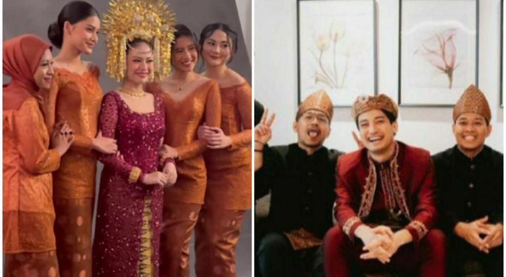 10 Potret Bridesmaid dan Groomsmen di Akad Nikah Hanggini dan Luthfi