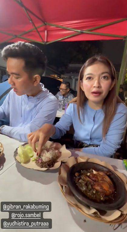 potret Raffi Ahmad temani Gibran Rakabuming makan di Rojo Sambel (instagram.com/raffinagita1717)
