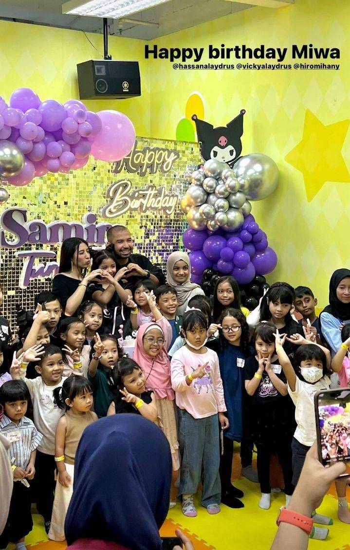 Potret Ultah Miwa (Instagram.com/hassanalaydrus)