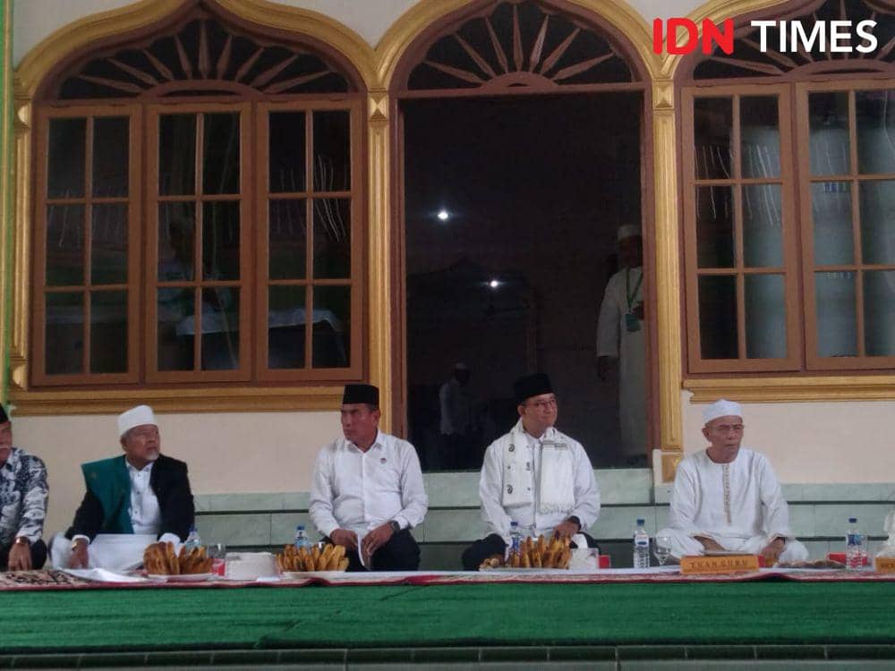 Anies Baswedan disambut baik oleh pihak Persulukan Jabal Qubis (IDN Times/Eko Agus Herianto)