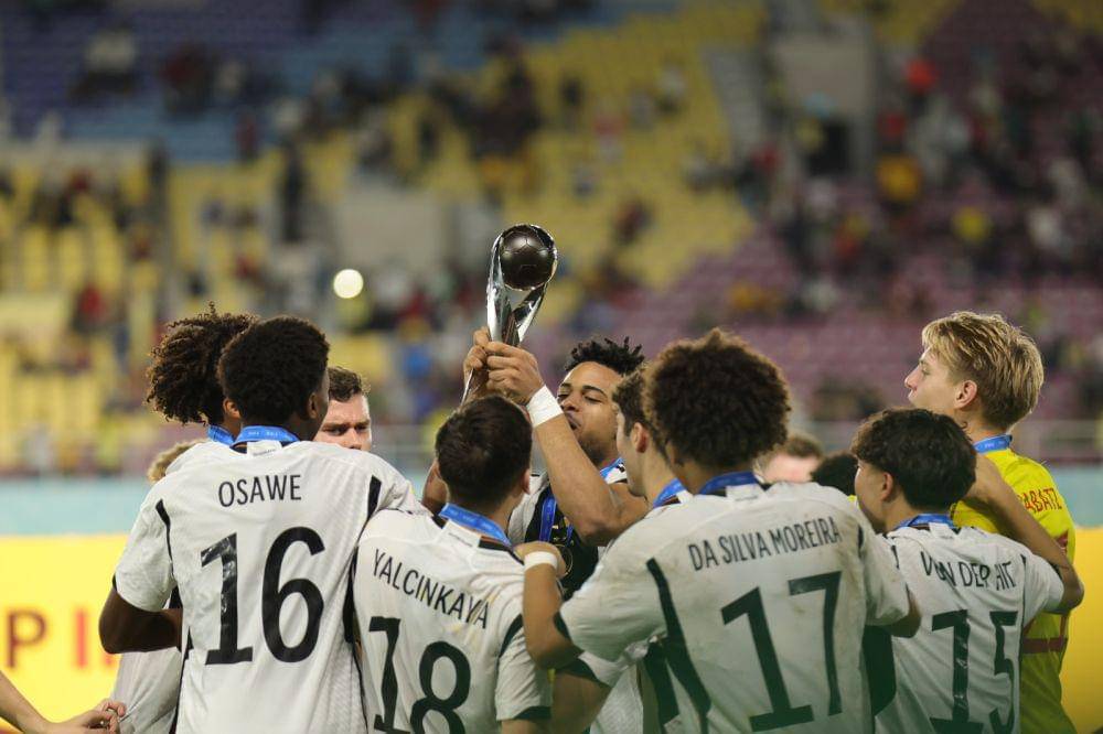 Selebrasi skuad Jerman usai jadi juara Piala Dunia U-17 2023. (Dok. FIFA)
