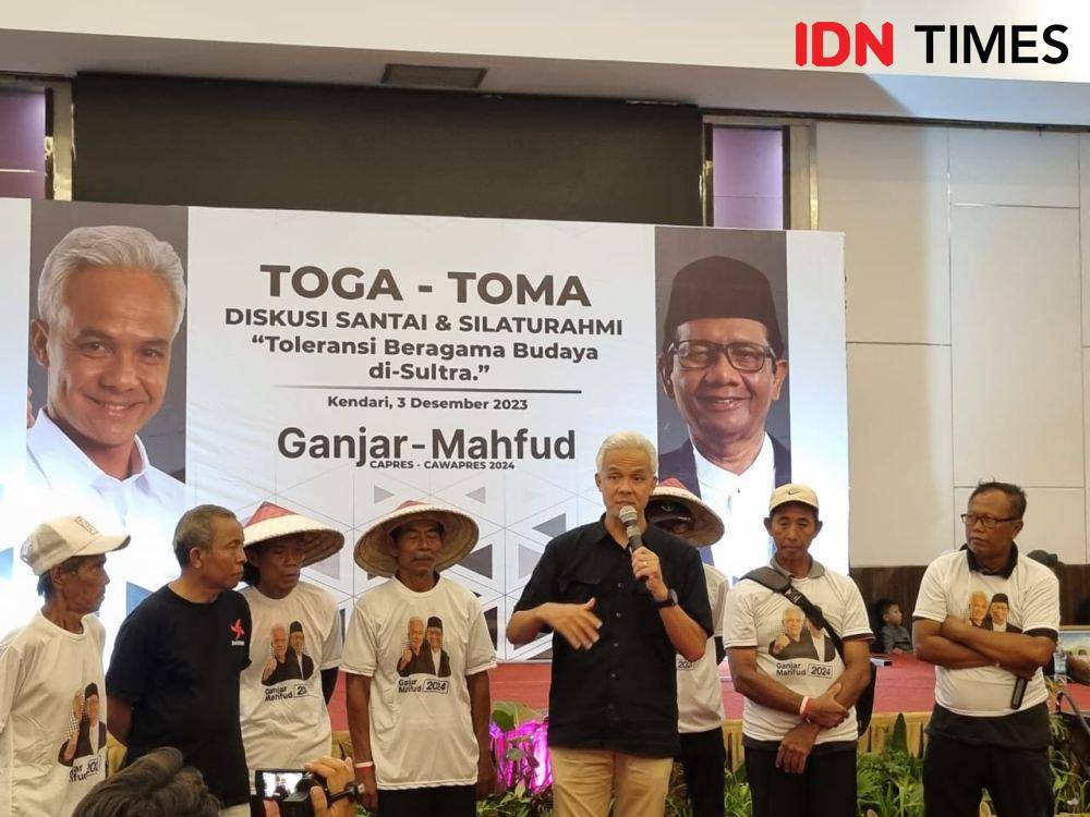 Ganjar Pranowo kampanye di Kendari, Sulawesi Tenggara (IDN Times/ilman Nafi'an)