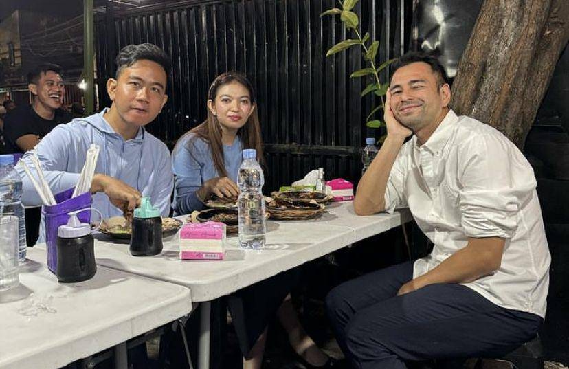potret Gibran Rakabuming dan Selvi makan di warung kuliner Raffi Ahmad (Instagram.com/raffinagita1717)