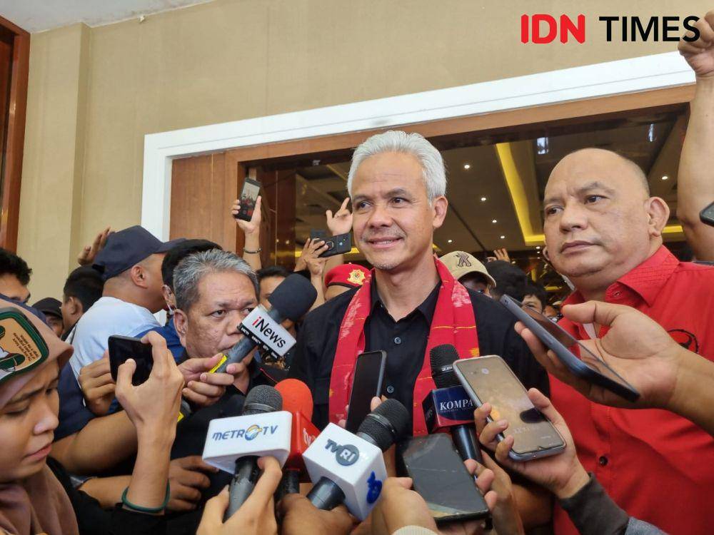 Ganjar Pranowo berkampanye di Palu, Sulawesi Tengah (IDN Times/Ilman Nafi'an)