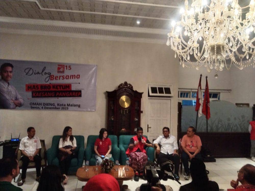 Ketua Umum PSI, Kaesang Pangarep saat melakukan audiensi dengan Paguyuban Sosial Marga Tionghoa Indonesia (PSMTI) di Malang. (IDN Times/Rizal Adhi Pratama)