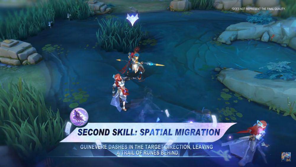 skill Guinevere yang punya dash jarak jauh. (youtube.com/Mobile Legends: Bang Bang)