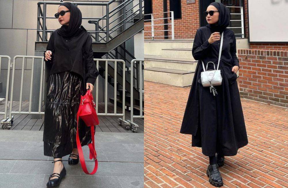 12 Styling All Black Outfit ala Soraya Ulfa yang Super Cool!
