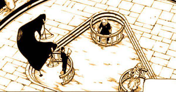 Sukuna dibawa ke pengadilan ( Dok. Shueisha / Jujutsu Kaisen )