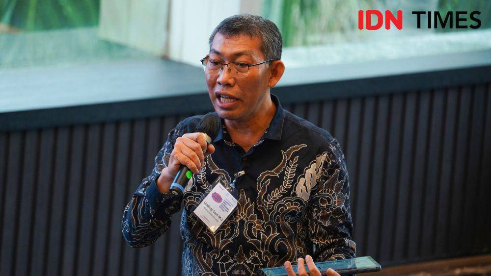 Inspektur Investigasi Itjen Kemendikbud Lindung Saut Maruli Sirait dalam agenda ALL ABOUT RESPECT diselenggarakan di IDN Media HQ, Jakarta, Senin (4/12/2023) (IDN Times/Fauzan)