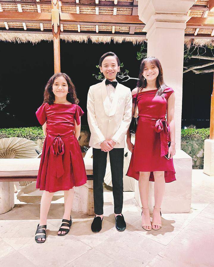keluarga Sinclair di pernikahan BCL (Instagram.com/aishahjennifer)