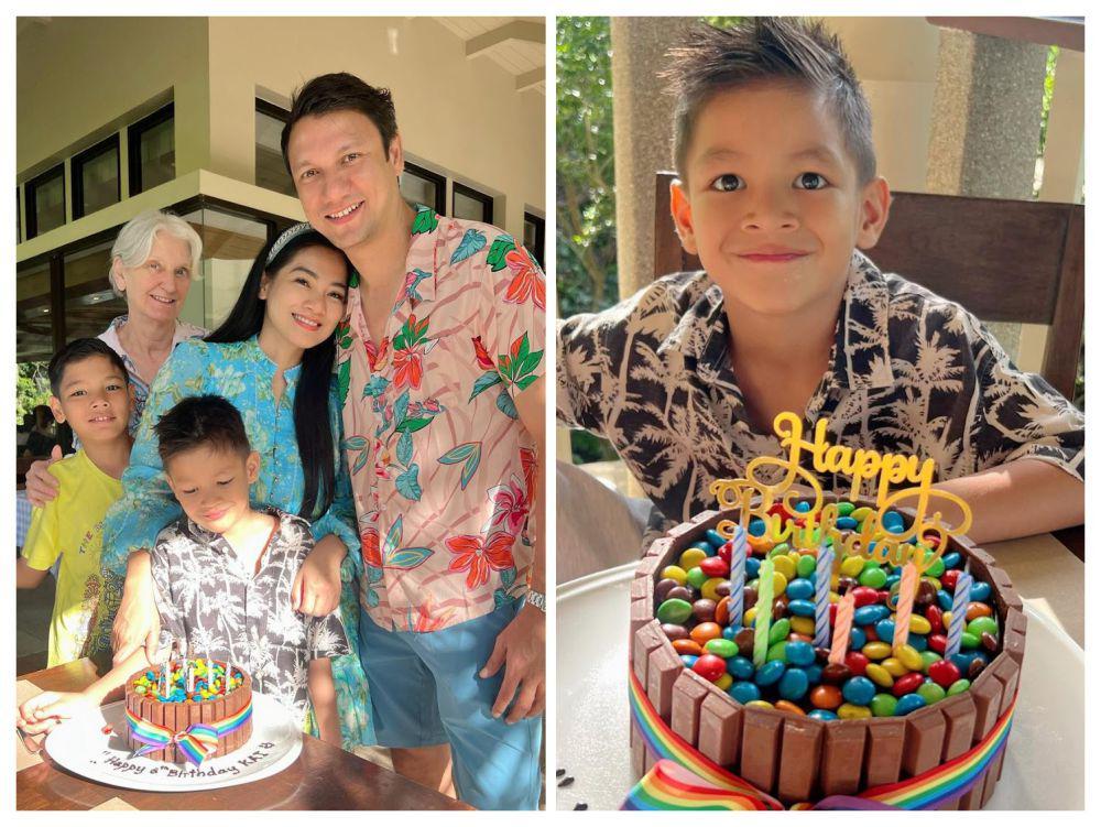 8 Potret Titi Kamal dan Keluarga Rayakan Ulang Tahun Anak di Thailand