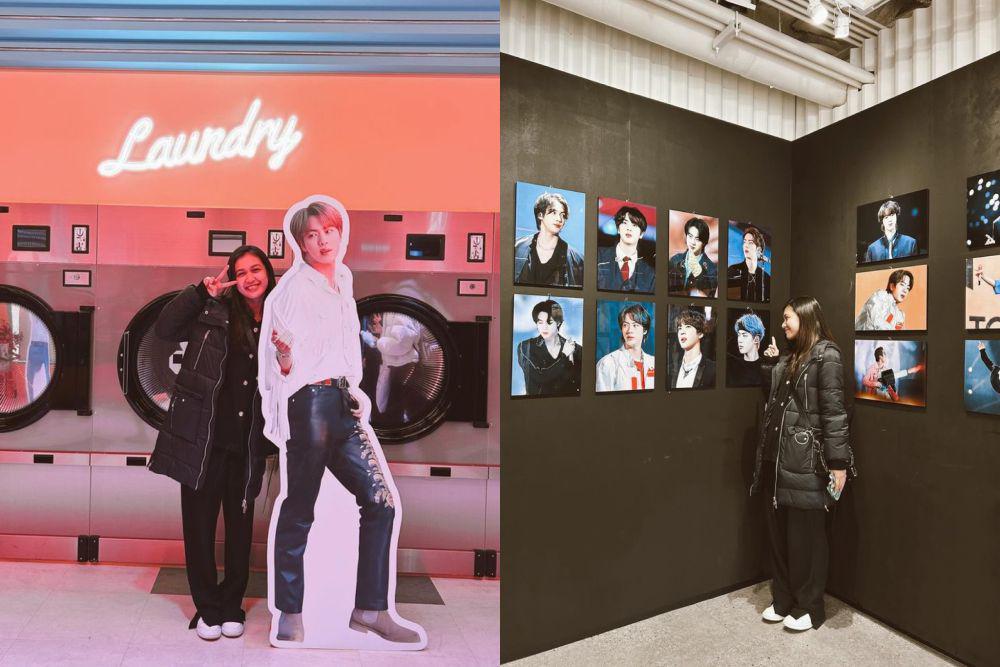 7 Potret Dea Annisa ke Korea Selatan, Kunjungi Event Birthday Jin BTS!