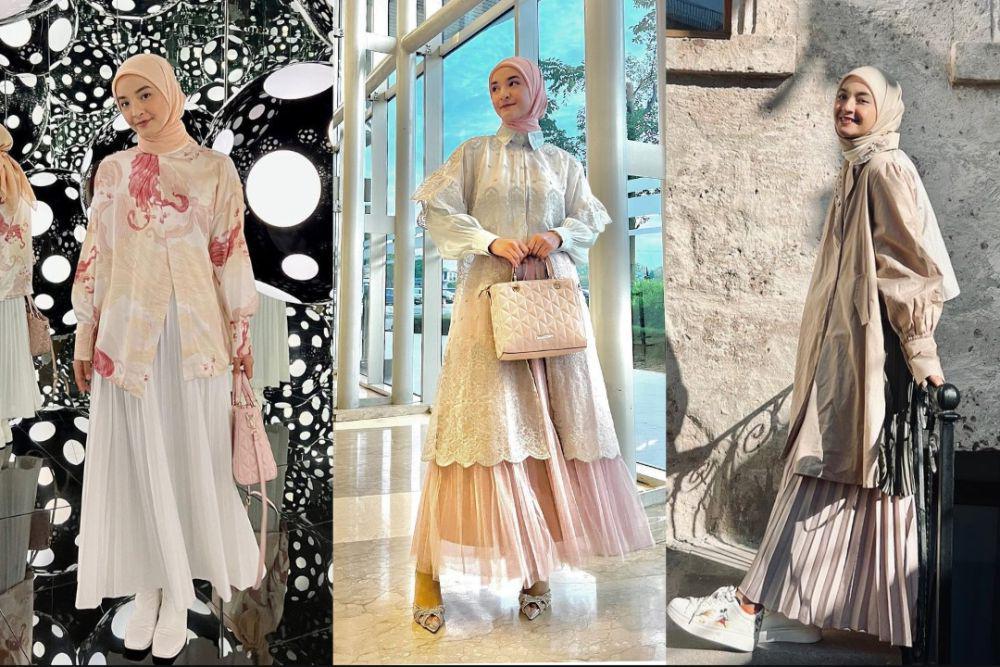 9 OOTD Hijab Cewek Bumi ala Nabila Ishma, Super Kalem!