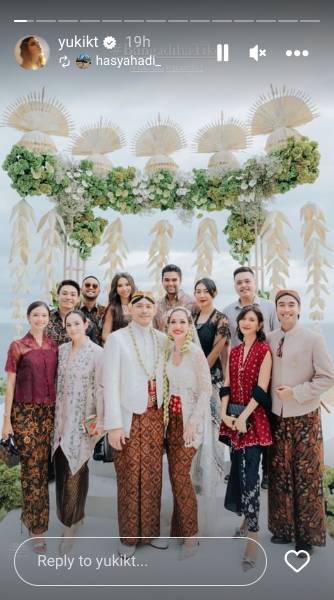 potret Chelsea Islan di pernikahan BCL-Tiko (instagram.com/yukikt)