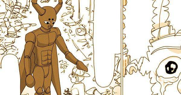 Stag Beetle Man, hero penyelamat nenek dan cucu ( Dok. One Punch Man Web Comic )