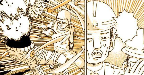 Garou menghabisi salah satu Machine God ( Dok. One Punch Man Web Comic )