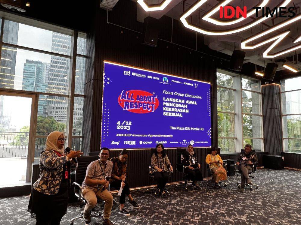 Focus Group Discussion: Langkah Awal Mencegah Kekerasan Seksual di Kantor IDN Media, Gatot Subroto, Jakarta Pusat, Senin (4/12/2023) (IDN Times/Amara Zahra)